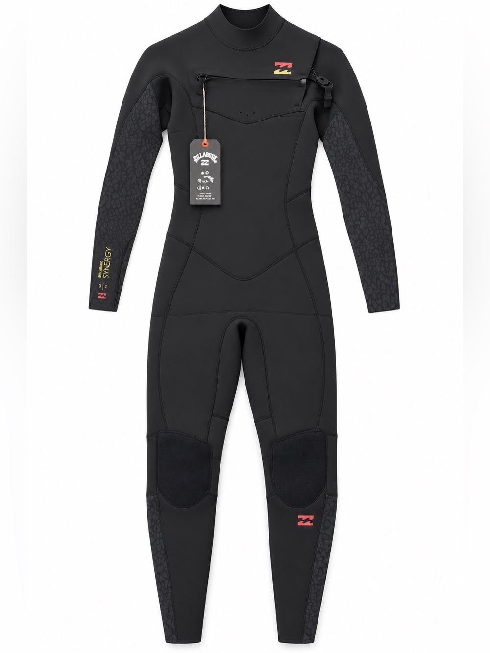 NWT Billabong Women’s Synergy 3/2mm Chest Zip Full Wetsuit Wild Black Size 6